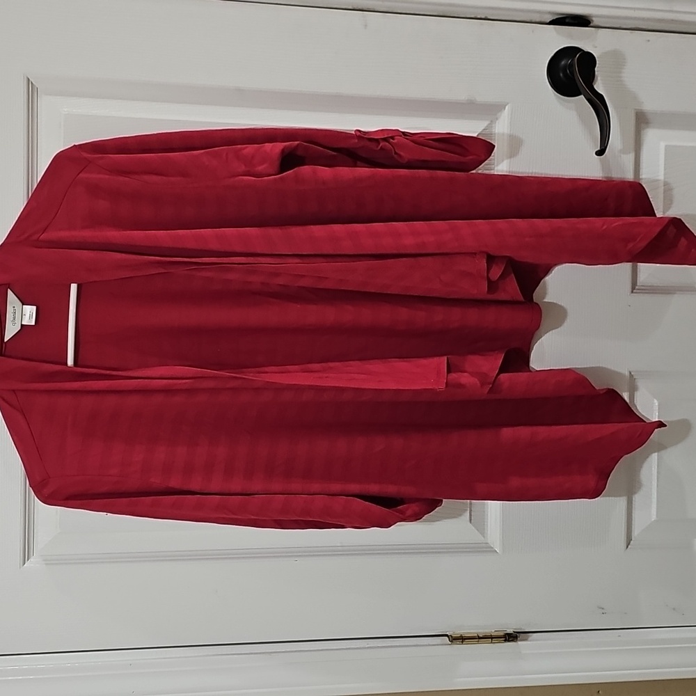CJ Banks Pink Striped Women's Cardigan